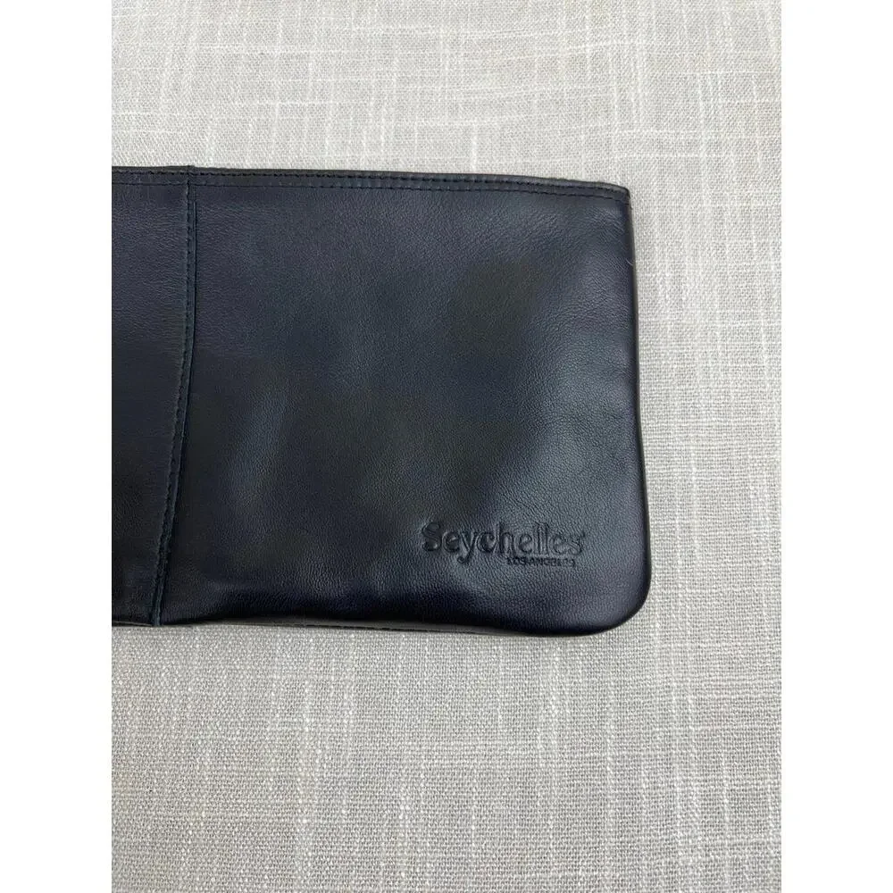 Seychelles black leather